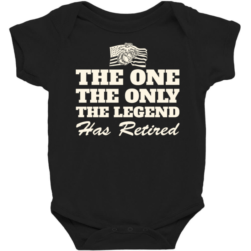 Marine Retirement Baby Bodysuit by QomarXabier | Artistshot