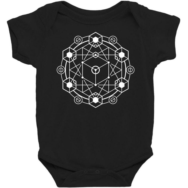 Sacred Geometry Fractal Patterns Art Good Vibe Mantra Om Premium T Shi Baby Bodysuit by cm-arts | Artistshot