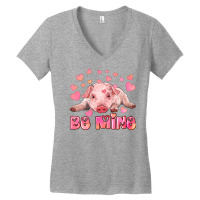 Be Mine Baby Pig Women's V-neck T-shirt | Artistshot