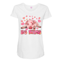 Be Mine Baby Pig Maternity Scoop Neck T-shirt | Artistshot