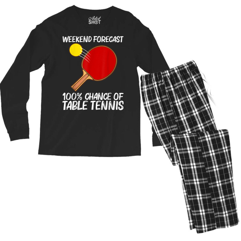 Cool Table Tennis Art For Men Women Ping Pong Sport Player Men's Long Sleeve Pajama Set by Markets | Artistshot