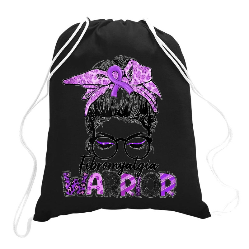 Fibromyalgia Warrior Strong Women Fibromyalgia Awareness Tank Top Drawstring Bags | Artistshot