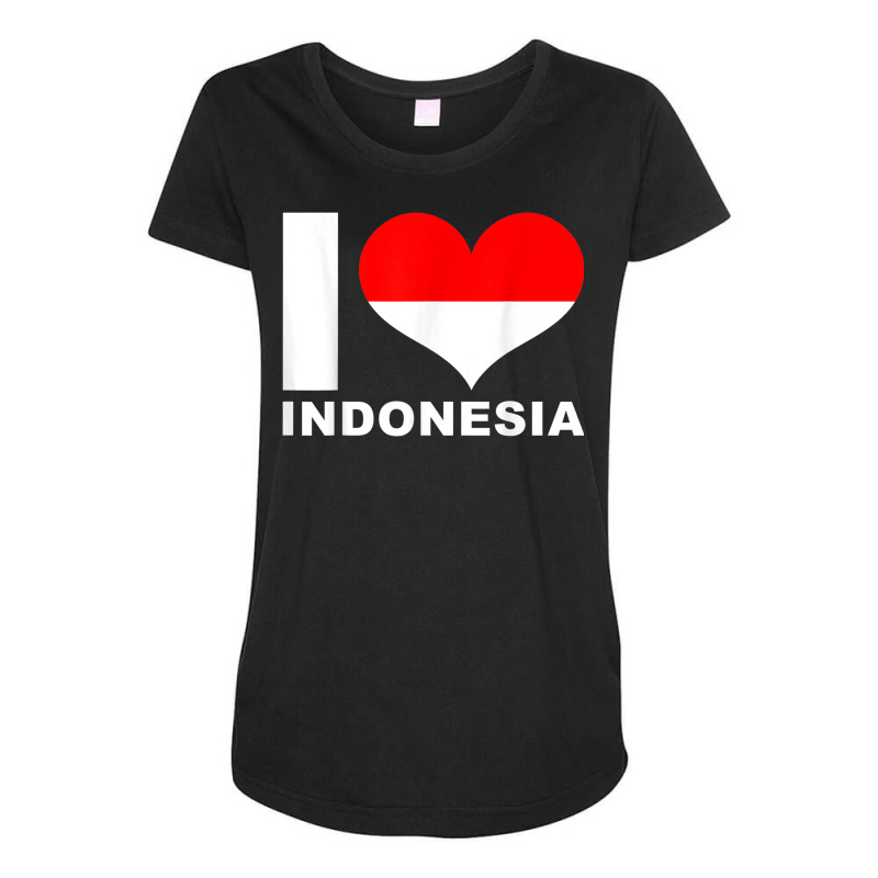 I Love Indonesia   Heart Flag Indonesia Maternity Scoop Neck T-shirt | Artistshot