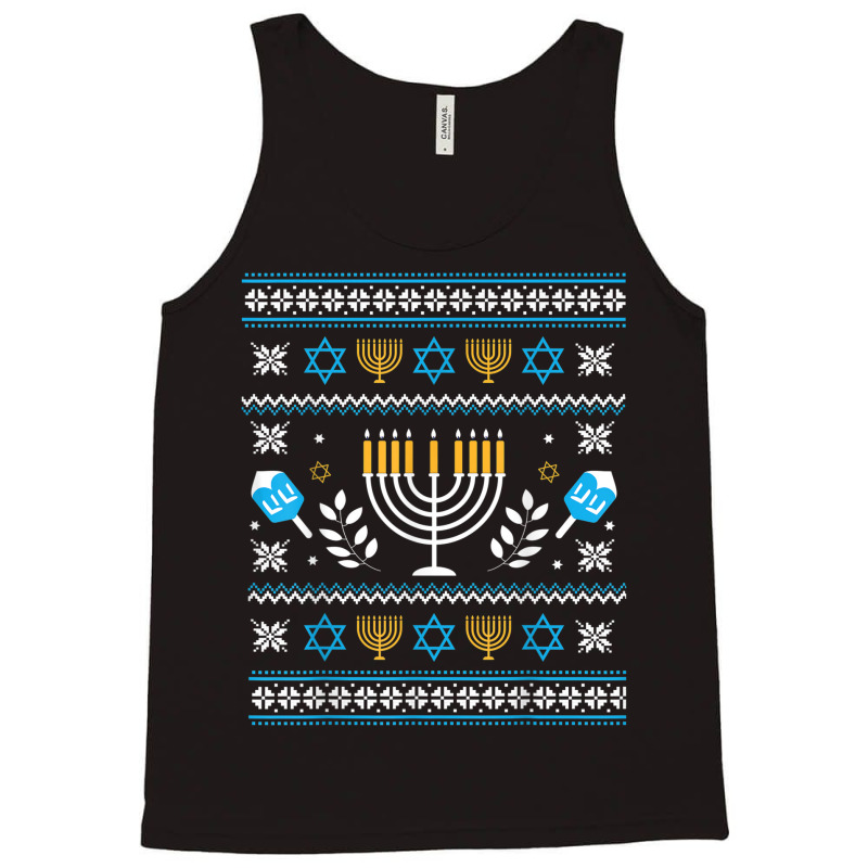 Hanukkah Jewish Ugly Sweater Style Tank Top | Artistshot