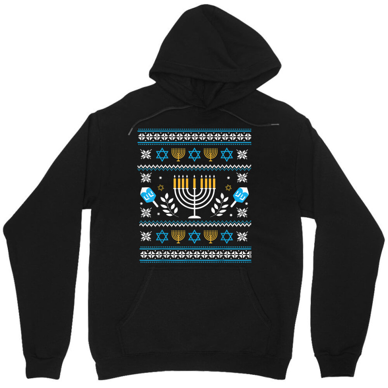 Hanukkah Jewish Ugly Sweater Style Unisex Hoodie | Artistshot