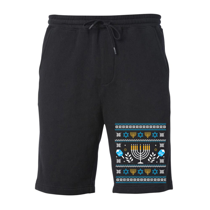 Hanukkah Jewish Ugly Sweater Style Fleece Short | Artistshot