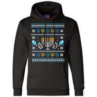 Hanukkah Jewish Ugly Sweater Style Champion Hoodie | Artistshot