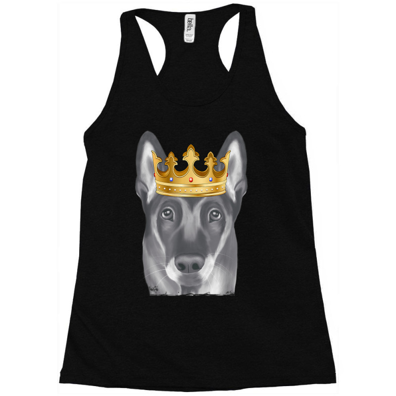 Belgian Malinoi Dog Wearing A Crown Racerback Tank by Bestarts | Artistshot