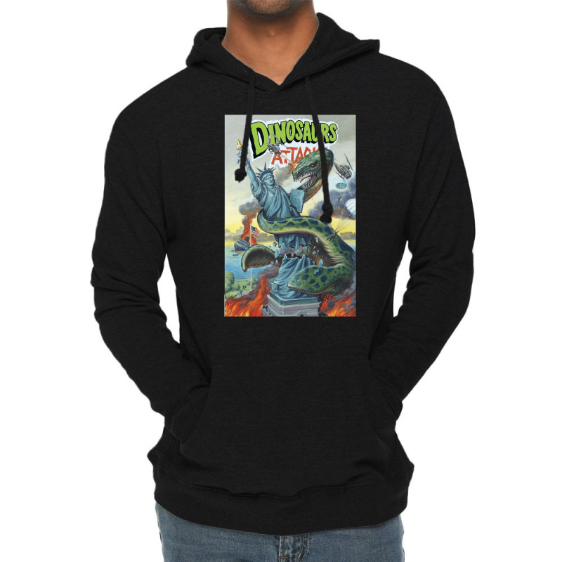 Dinosaurs Attack In Manhattan, Dinosaurs, Attack, Manhattan, The Dinos Lightweight Hoodie | Artistshot