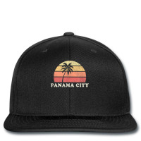 Panama City Beach Fl Vintage 70s Retro Throwback Design Printed Hat | Artistshot