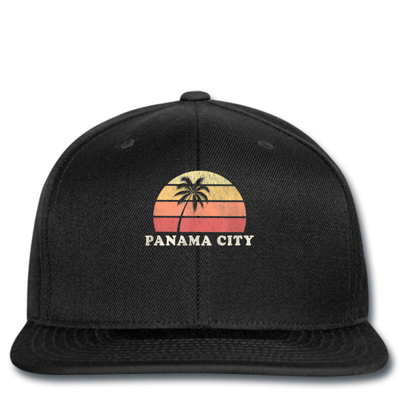 Panama City Beach Fl Vintage 70s Retro Throwback Design Printed hat by ElsieLynne | Artistshot