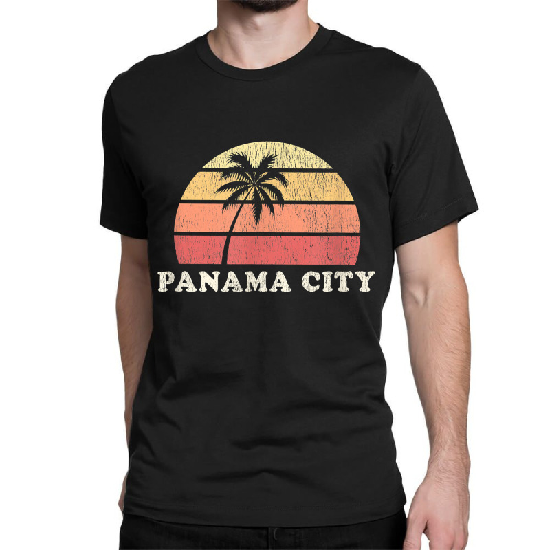 Panama City Beach Fl Vintage 70s Retro Throwback Design Classic T-shirt by ElsieLynne | Artistshot