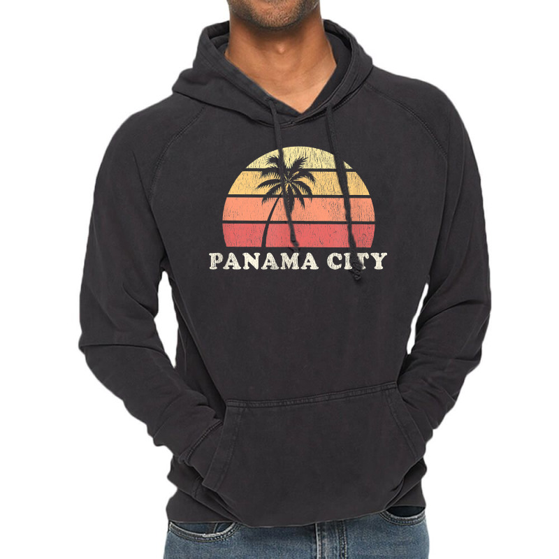 Panama City Beach Fl Vintage 70s Retro Throwback Design Vintage Hoodie by ElsieLynne | Artistshot