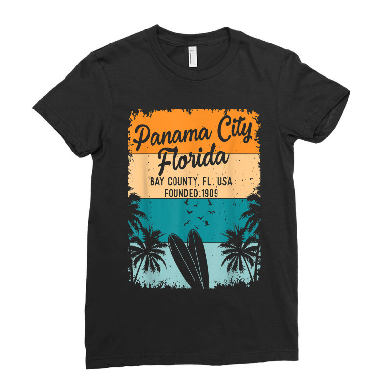 Panama City Beach Florida Fl Souvenirs Gifts Men Women Kids Ladies Fitted T-Shirt by ElsieLynne | Artistshot