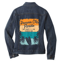 Panama City Beach Florida Fl Souvenirs Gifts Men Women Kids Ladies Denim Jacket | Artistshot