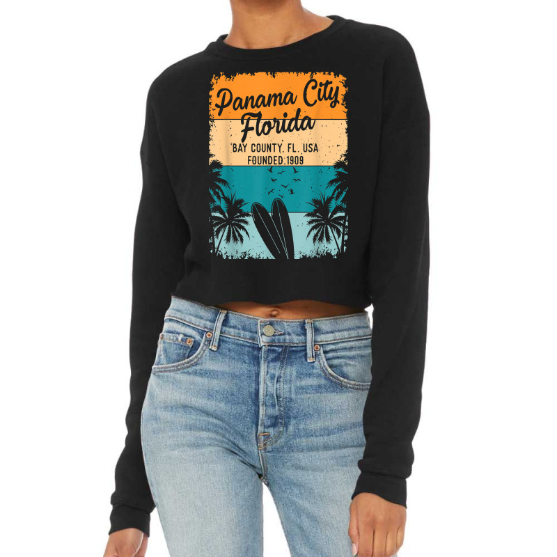 Panama City Beach Florida Fl Souvenirs Gifts Men Women Kids Cropped Sweater by ElsieLynne | Artistshot