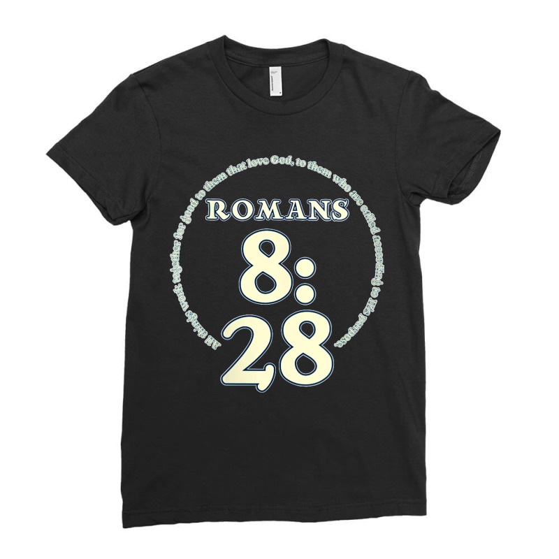 Womens Romans 828 Christian Faith Bible Camp Ladies Fitted T-Shirt by cm-arts | Artistshot