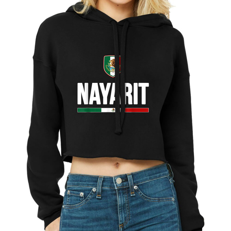 Nayarit Mexico T-shirt Cropped Hoodie by cm-arts | Artistshot