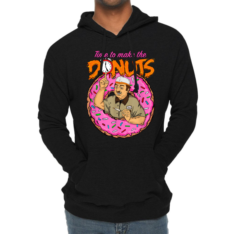 Time To Make The Donuts, Funny Vintage Retro 80_s Humor Lightweight Hoodie | Artistshot