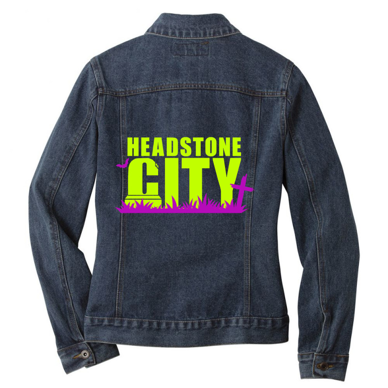 Headstone City Ladies Denim Jacket by laurynvanhoose | Artistshot