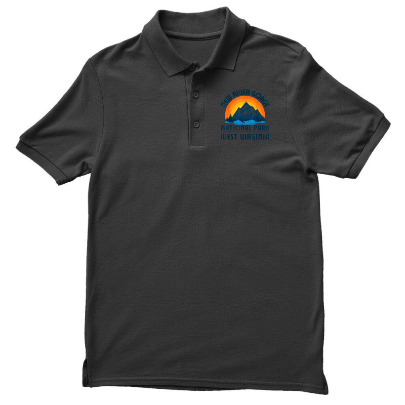 New River Gorge National Park West Virginia Mountain Hiking T-shirt Men's Polo Shirt | Artistshot