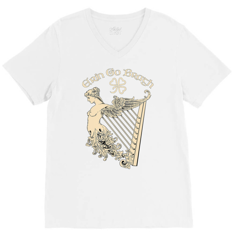 Erin Go Bragh Eire Irish Harp Ireland St . Patricks Day Gift T Shirt V-neck Tee | Artistshot