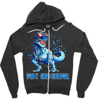 Type 1 Diabetes Awareness Ribbon T1d T Rex Dinosaur Boys Zipper Hoodie | Artistshot