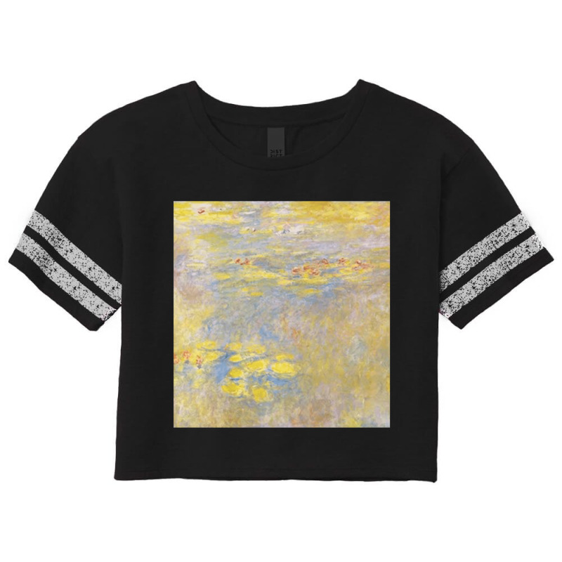 Yellow Sea Roses, Waterlilies, Claude Monet Painting, Yellow Sea Roses Scorecard Crop Tee by cm-arts | Artistshot