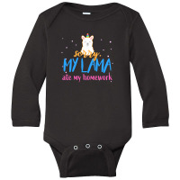 Sorry My Lama Ate My Homework Long Sleeve Baby Bodysuit | Artistshot