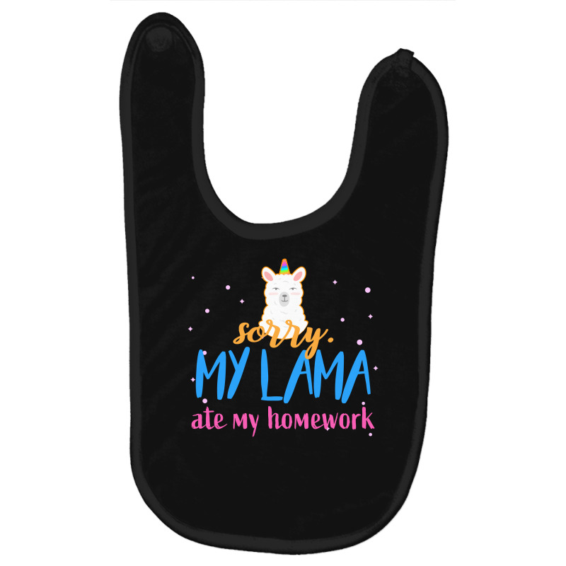 Sorry My Lama Ate My Homework Baby Bibs | Artistshot