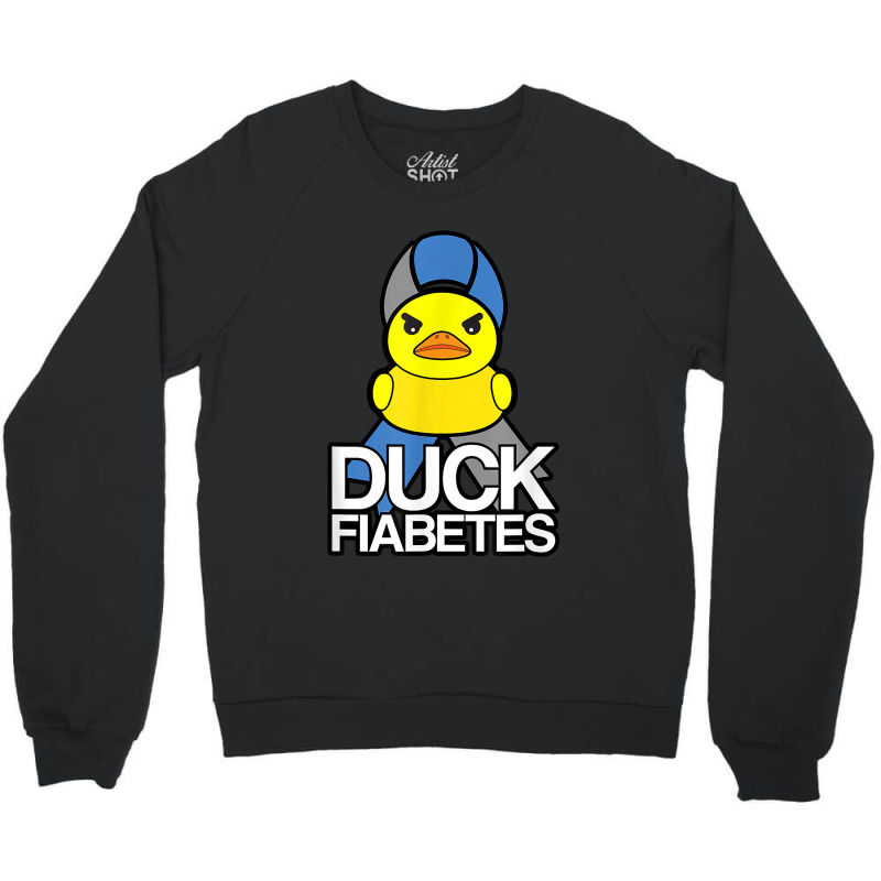 Type 1 Diabetes Duck Fiabetes T1d Awareness Crewneck Sweatshirt | Artistshot