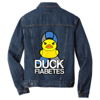 Type 1 Diabetes Duck Fiabetes T1d Awareness Men Denim Jacket | Artistshot