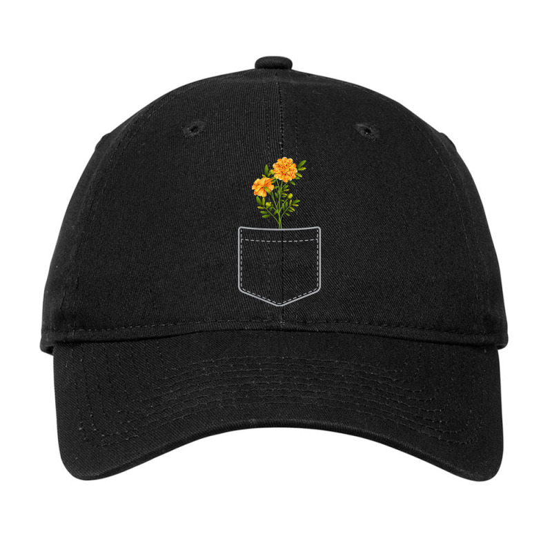 Marigold Flowers In Your Pocket T-shirt Adjustable Cap by Teemoney2 | Artistshot