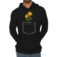 Marigold Flowers In Your Pocket T-shirt Lightweight Hoodie | Artistshot