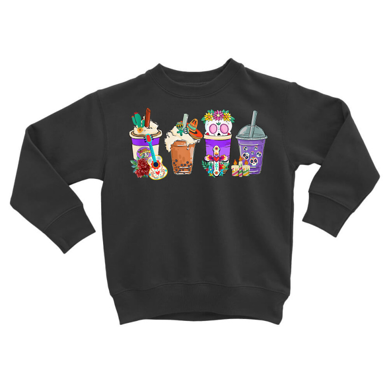 Funny Mexican Coffee Cups Calavera Dia De Muertos Halloween Tank Top Toddler Sweatshirt by cm-arts | Artistshot