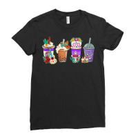 Funny Mexican Coffee Cups Calavera Dia De Muertos Halloween Tank Top Ladies Fitted T-shirt | Artistshot