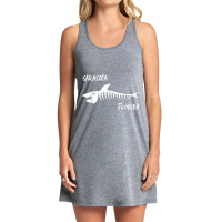 Sarasota Florida Fl Shark Skeleton White Print T-shirt Tank Dress | Artistshot