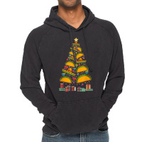 Funny Mexican Xmas Tree Tacos Burritos Feliz Navidad Vintage Hoodie | Artistshot