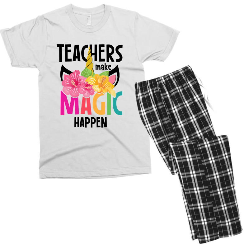 Teachers Make Magic Happen Men's T-shirt Pajama Set by autlu2024 | Artistshot