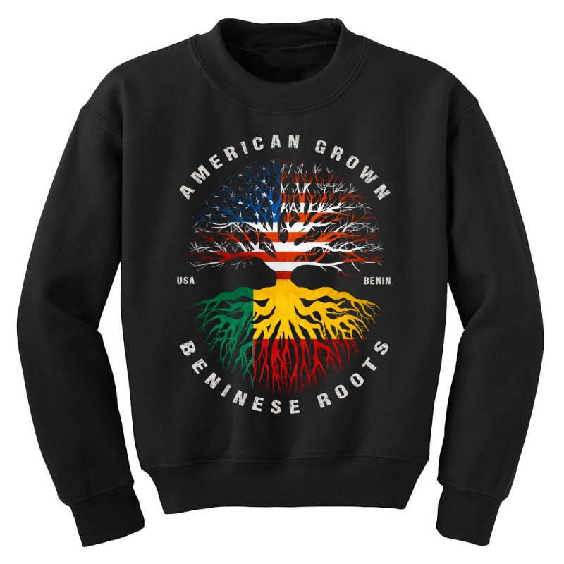 American Grown Beninese Roots Benin Flag Youth Sweatshirt by moteestyle | Artistshot