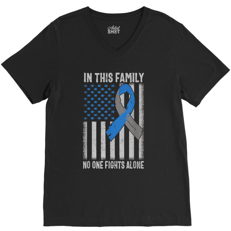 Usa Flag Diabetes Type 1 Awareness Family Support V-neck Tee | Artistshot