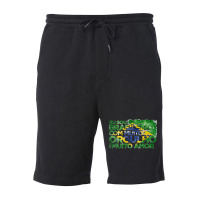 Brasileiro Com Muito Orgulho Com Muito Amor Brazil Flag T Shirt Fleece Short | Artistshot