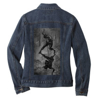 Occult Gothic Dark Satanic Unholy Witchcraft Grunge Emo Goth T-shirt Ladies Denim Jacket | Artistshot