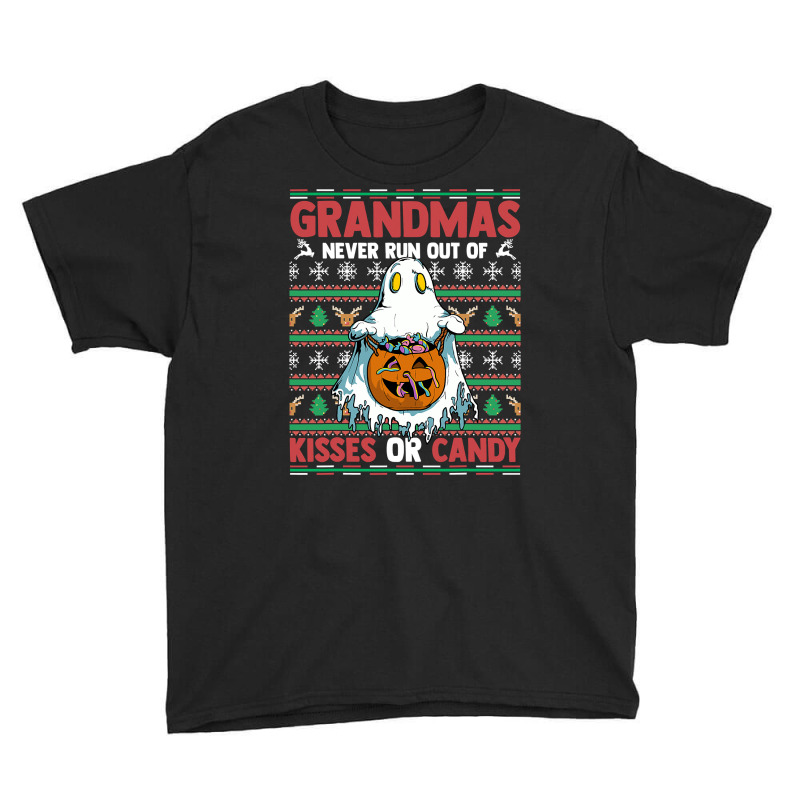 Grandmas Never Run Out Of Kisses Or Candy Halloween Granny Youth Tee by Jennifer90 | Artistshot