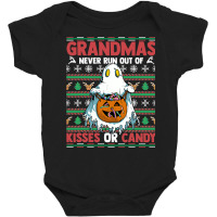 Grandmas Never Run Out Of Kisses Or Candy Halloween Granny Baby Bodysuit | Artistshot