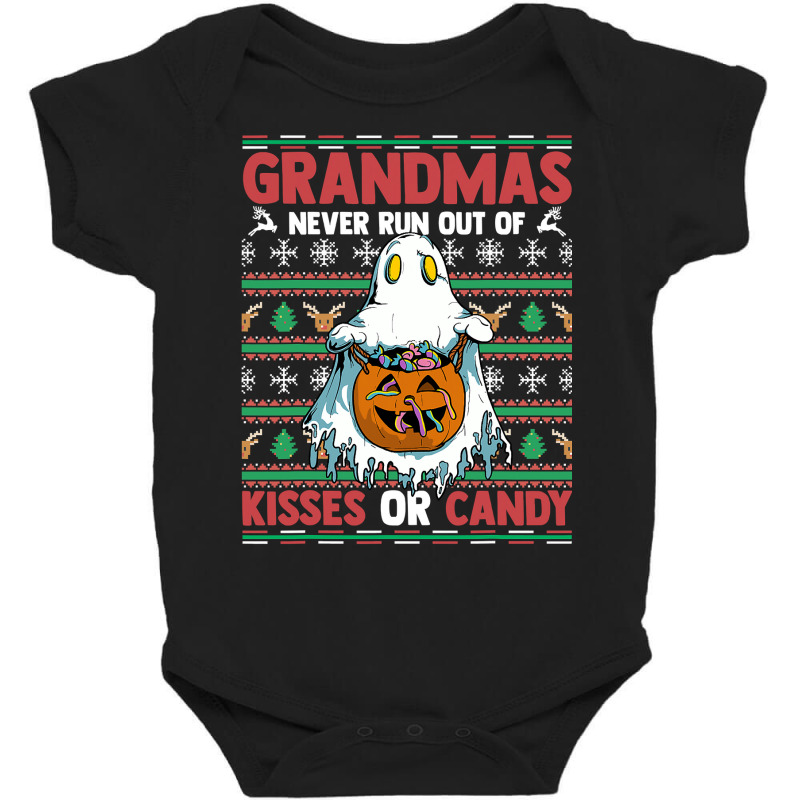 Grandmas Never Run Out Of Kisses Or Candy Halloween Granny Baby Bodysuit by Jennifer90 | Artistshot