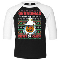 Grandmas Never Run Out Of Kisses Or Candy Halloween Granny Toddler 3/4 Sleeve Tee | Artistshot