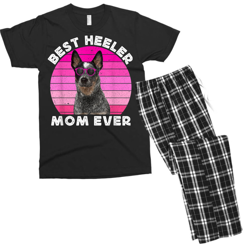 Blue Heeler Mom For Women Retro Blue Australian Cattle Dog Men's T-shirt Pajama Set by Newdesigns | Artistshot