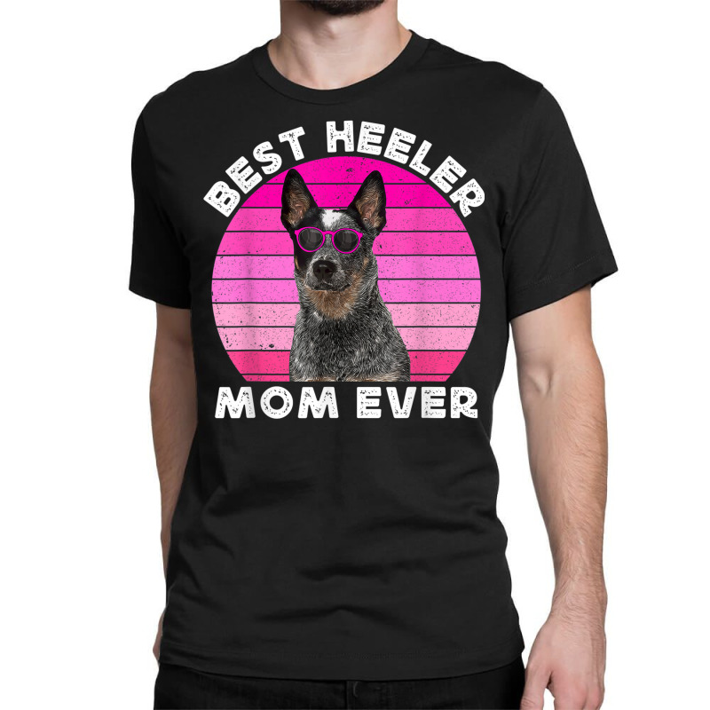 Blue Heeler Mom For Women Retro Blue Australian Cattle Dog Classic T-shirt by Newdesigns | Artistshot