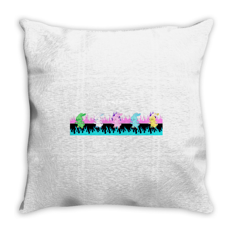 Newjeans Bunnies  Amp  Flames Throw Pillow | Artistshot